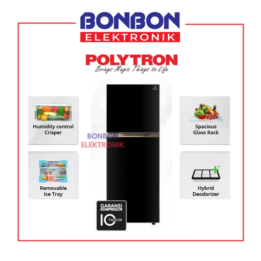 Polytron Kulkas 2 Pintu PRM 490X / 490 X Belleza Big liter