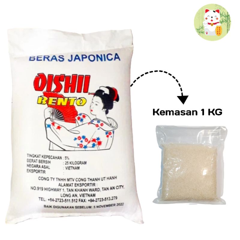 

Beras Jepang 1Kg Beras Japonica Oishii Bento 1kg Sushi Rice | Beras Sushi