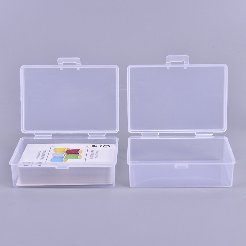 {LUCKID}2pcs/set Transparent Plastic Boxes Playing Cards Container Storage Poker Case