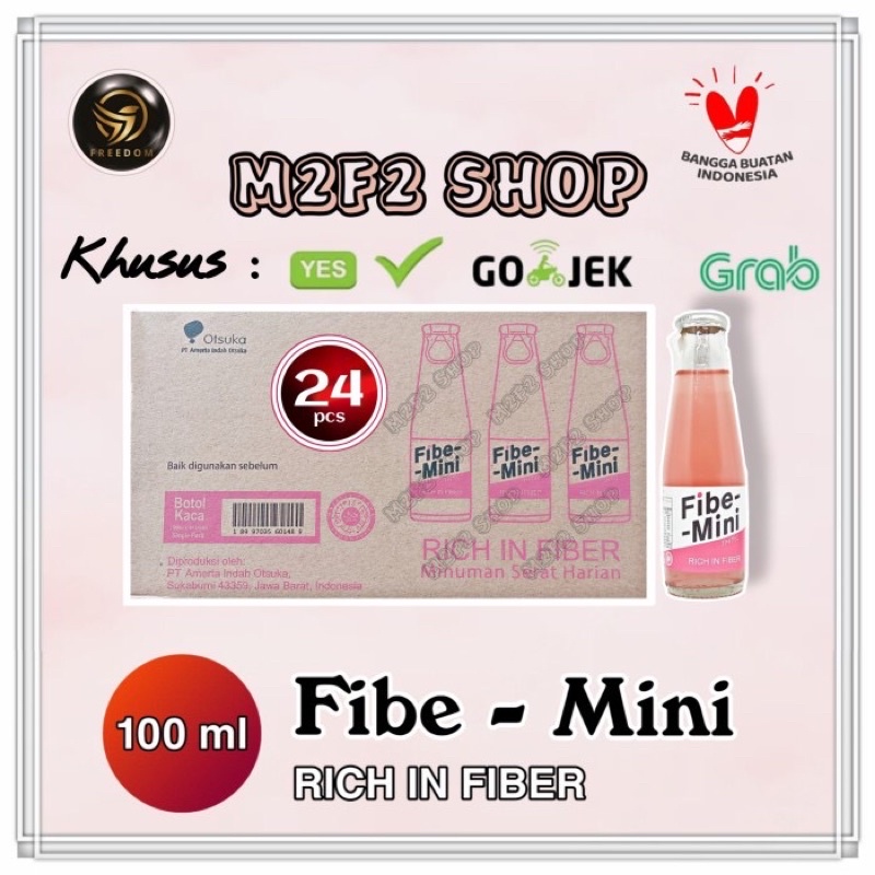 

Fibe Mini Rich In Fiber Minuman Berserat - 100 ml (Khusus Bluebird/Gojek/Grab)