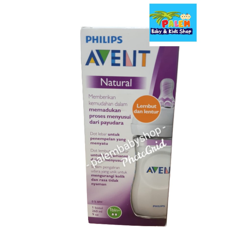 PHILIPS AVENT Natural 1x 260ml putih 1m+ 693/13