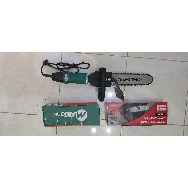 Paket MAILTANK Mesin Gerinda Tangan GURINDA SH05 + Adapter Chainsaw 11,5 inch SPARTANS