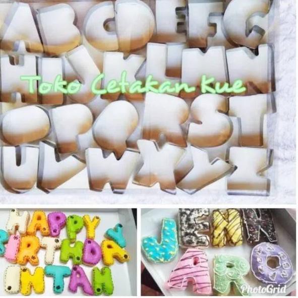 

CLR Cetakan donat huruf alfabet cutter donat huruf abjad A-Z ✥ ☋
