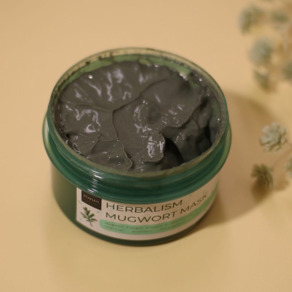 Scarlett Whitening Herbalism Mugwort Mask - Masker Wajah Herbalism 100 ML