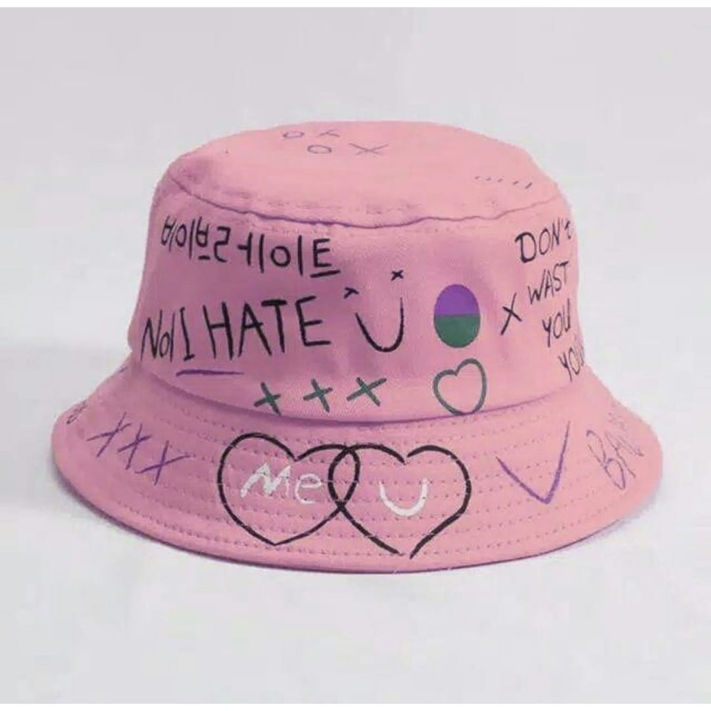 Topi bucket motif pria wanita Topi korea keren kekinian_PURANGSAKATO SHOP