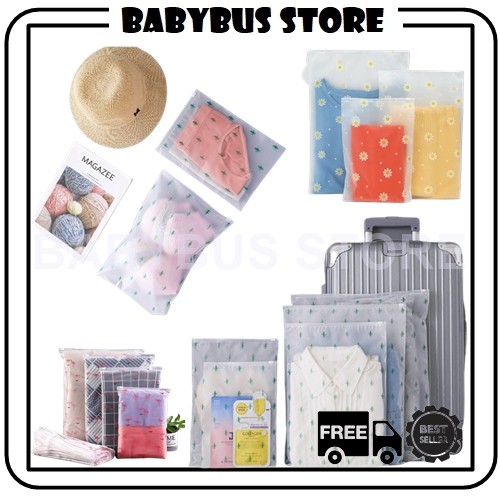 BBS HL0073 Kantong Zip Lock Motif / Travel Pouch Zip / Kantong Zipper Make Up Kosmetik