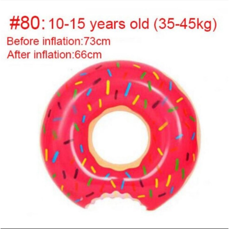 pelampung renang donat ban renang donat ukuran 80cm