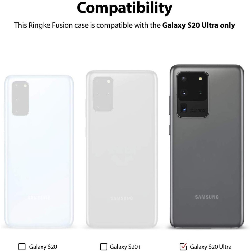 Case Samsung S20 Ultra S20 Plus S20 Ringke Fusion Case S20