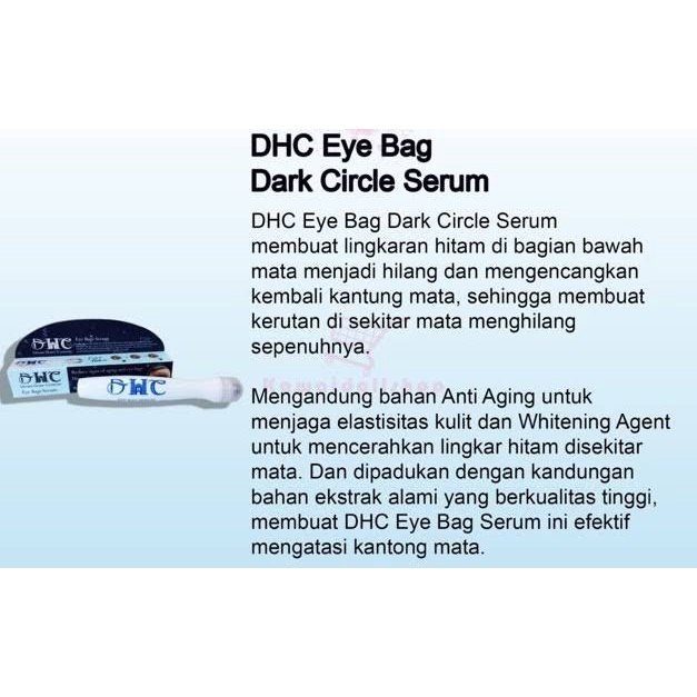 DHC EYE BAGS SERUM ORIGINAL Ampuh Menghilangkan Mata Panda dalam 5 Hari l Dream House Cosmetic Eyebag Bpom