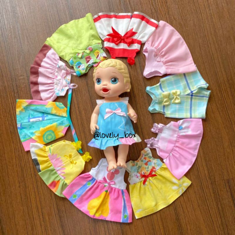 [CornerShop] Baju Boneka Baby Alive Magic Bottle Dot Gendongan Baby Alive Empeng Bib