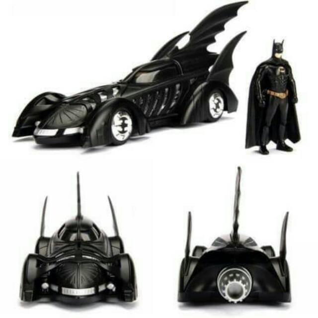 Diecast Jada Forever Batmobile &amp; Batman DC Series 1:24 Metallic Black