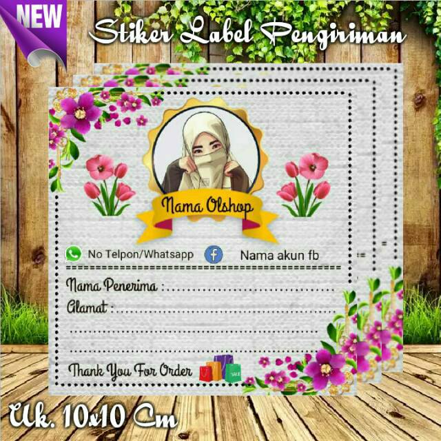 

Stiker Label Pengiriman Olshop 10X10 CM - Custom logo & Nama Olshop