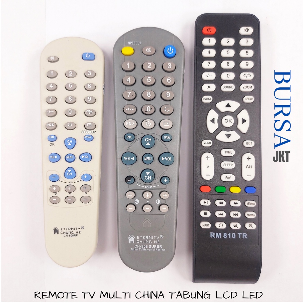 REMOTE TV CHINA UNIVERSAL LCD LED TABUNG MERK TV CINA TANPA SETTING