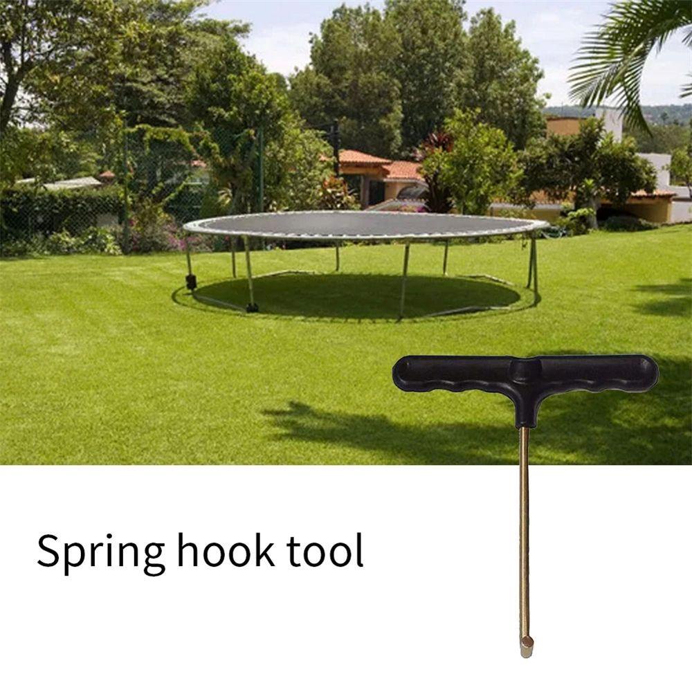 Quinton Spring Pull Tool Black Trampoline Install Trampolin Spring Pull Tarik Kait Untuk Outdoor Mat T-Hook Tent Peg Puller