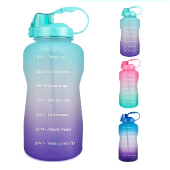 Botol Minum 2L TIPE MODEL MULUT LEBAR Dengan SEDOTAN Tutup Flip BPA FREE [READY STOCK]