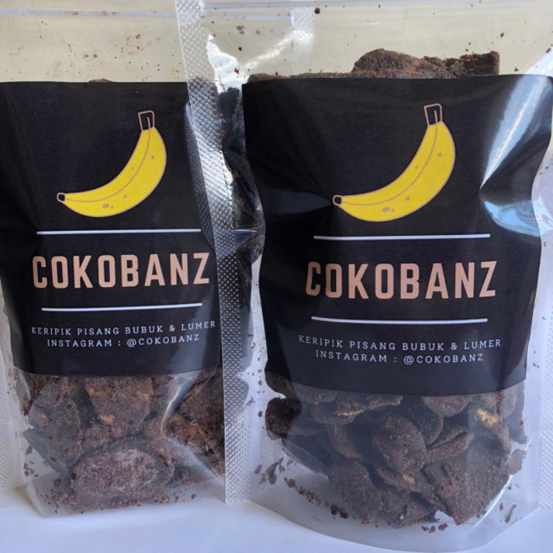 Keripik Pisang Coklat Bubuk Khas Lampung (250 gram) Kripik Pisang Cokelat Tebal