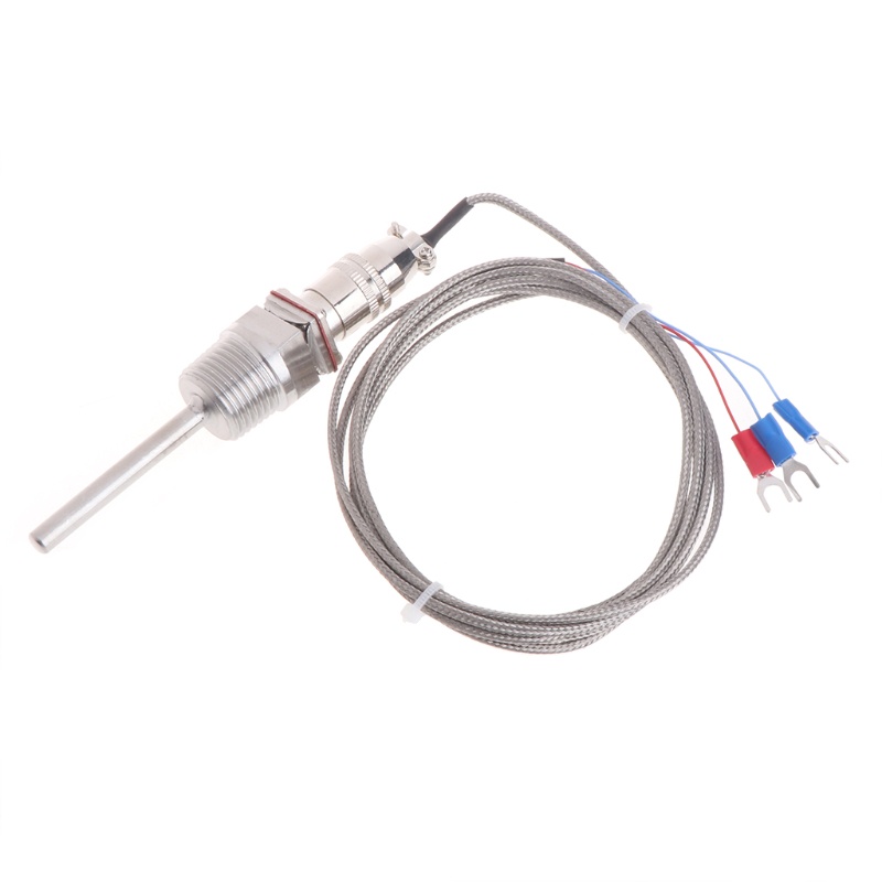 Mary RTD Pt100 Kabel Sensor Temperatur L 5cm 1 / 2 &quot;NPT Dengan Konektor Dapat Dilepas