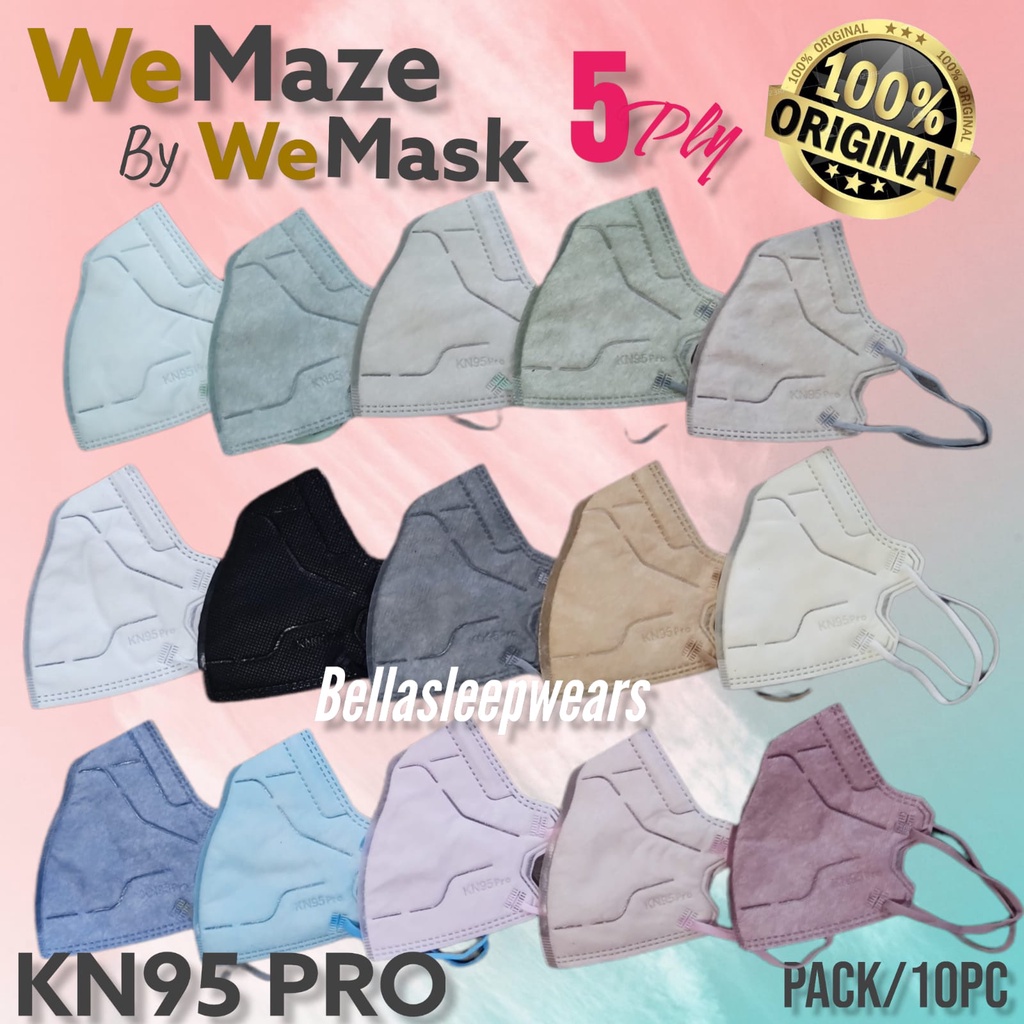 KN95 6PLY 5PLY PRO WEMAZE  RAVA 10 PC - MASKER KN95 WEMASK TALI SENADA FACE MASK PACK 10 PC