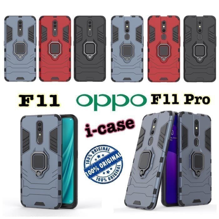 OPPO F9/F11/F11 PRO CASE HARDCASE ARMOR PHANTER + RING 360