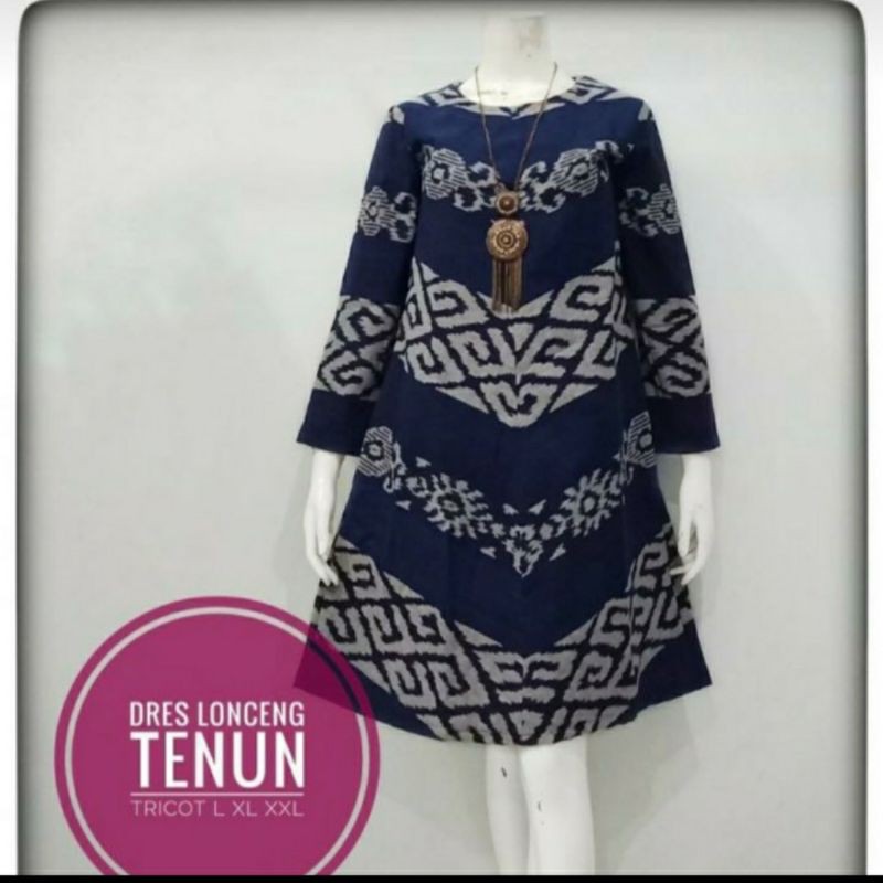 Dress tenun jepara baju tenun jepara dress serong etnik DTB64