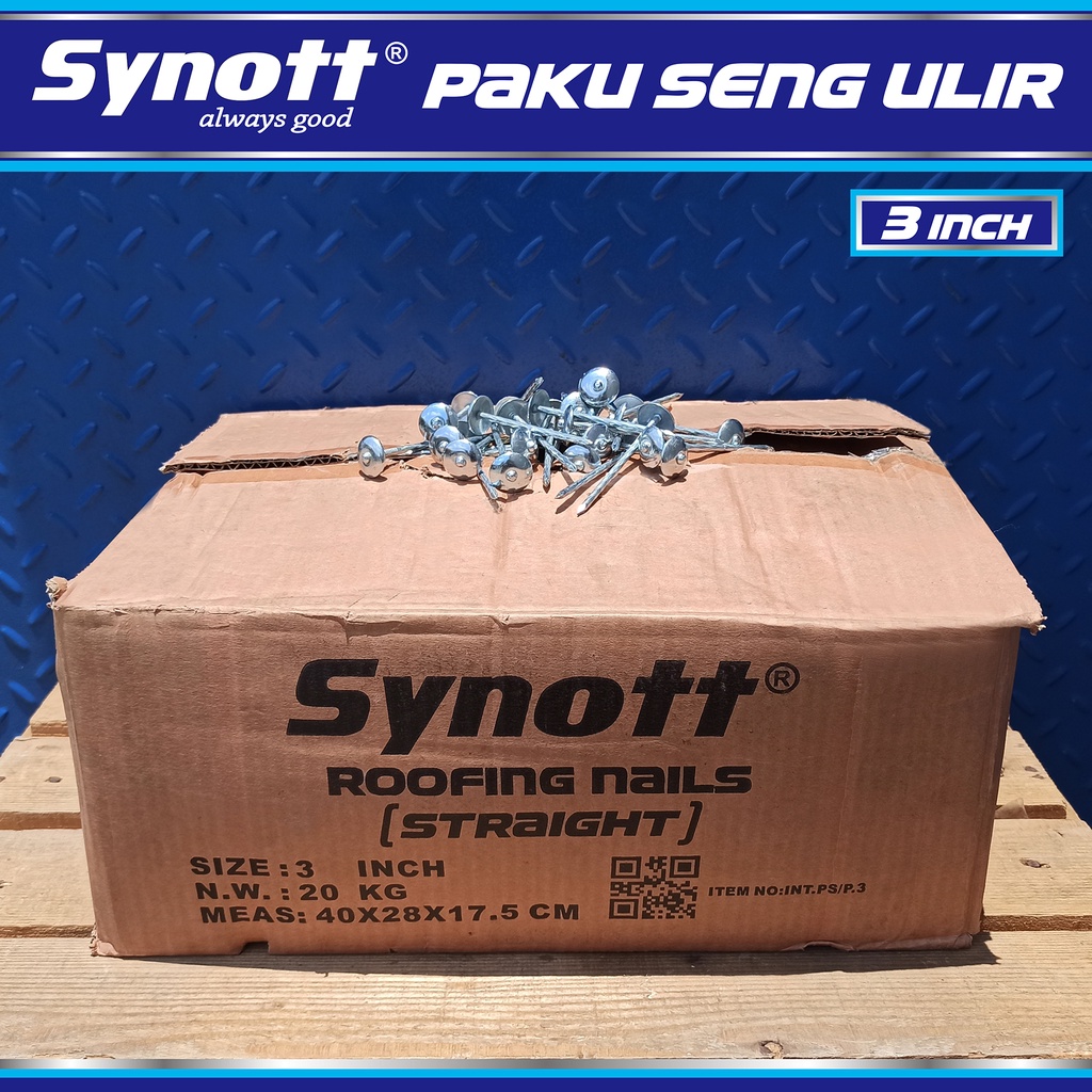 Paku Seng Ulir 3 inch Curah 20 kg per Dus