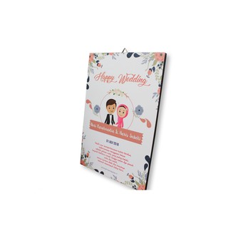 WEDDING GIFT CUSTOM HADIAH KADO PERNIKAHAN POSTER KAYU 