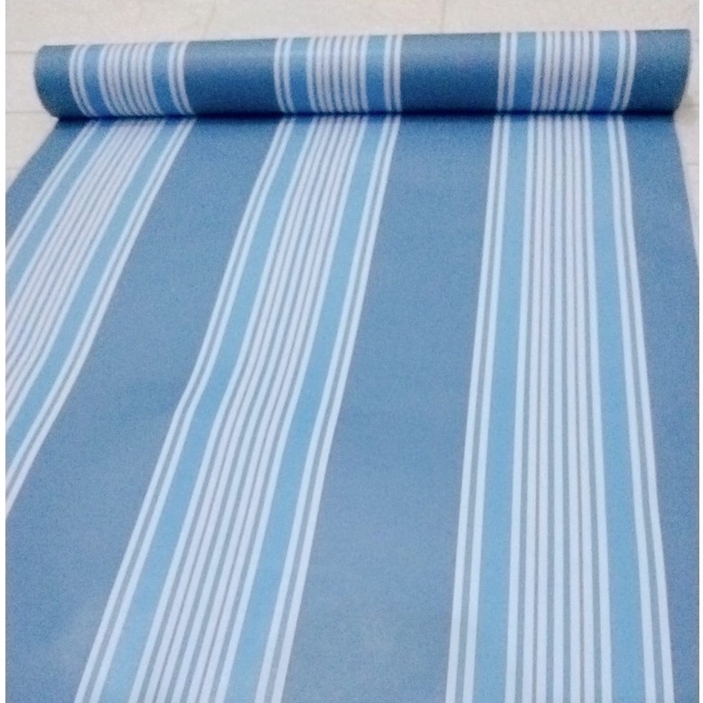 wallpaper roll 45cmx8m salur biru