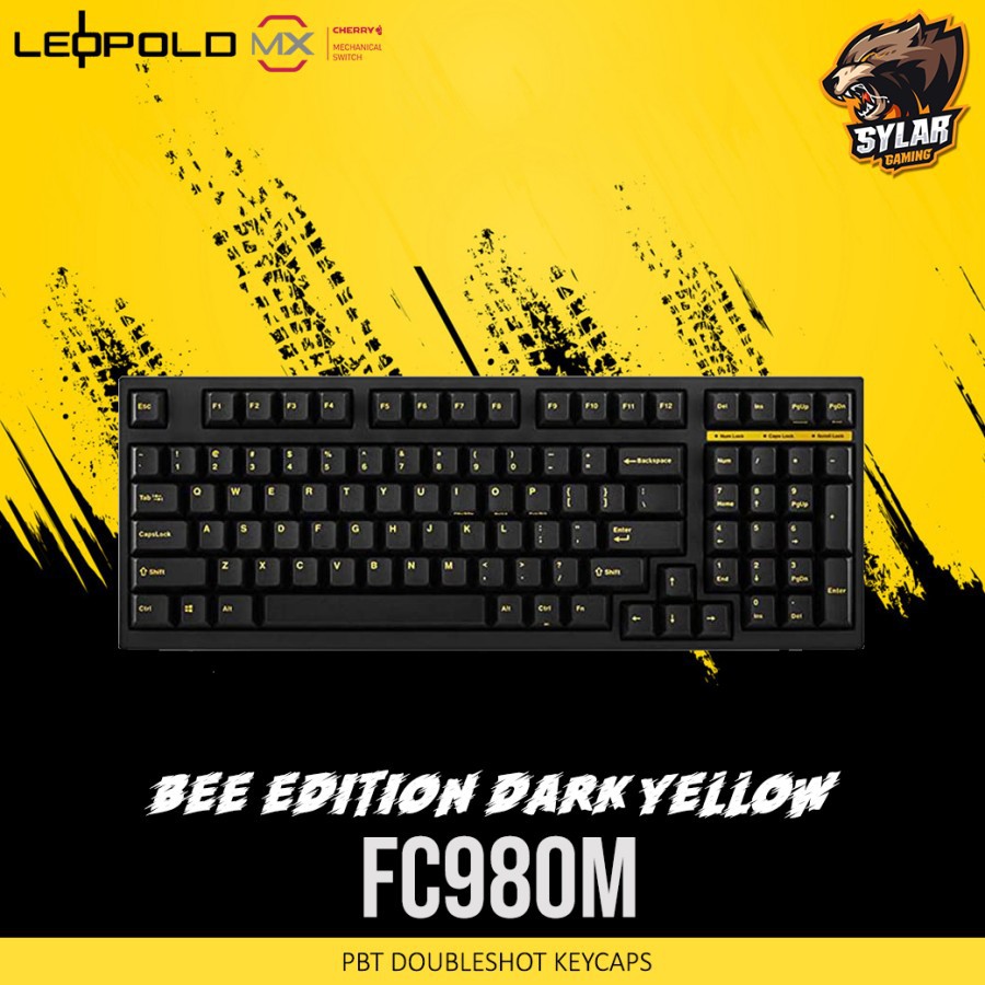 Leopold FC980M Bee Edition Dark Yellow Mechanical Gaming Keyboard
