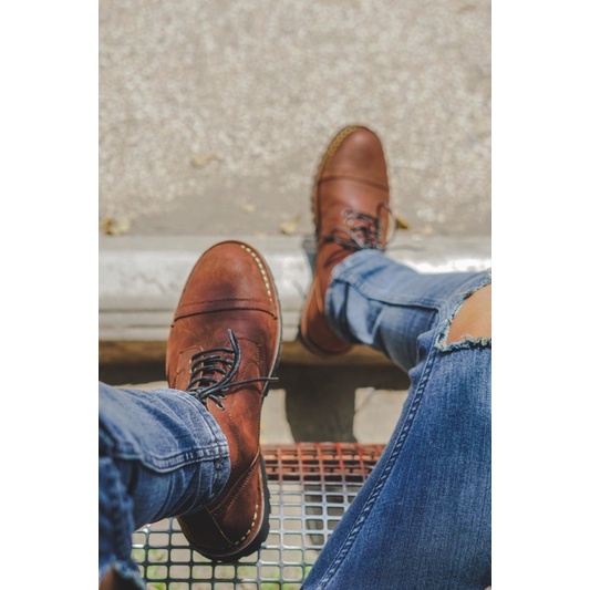 Sepatu Boots Kulit Asli - Vigos Dexter Darkbrown