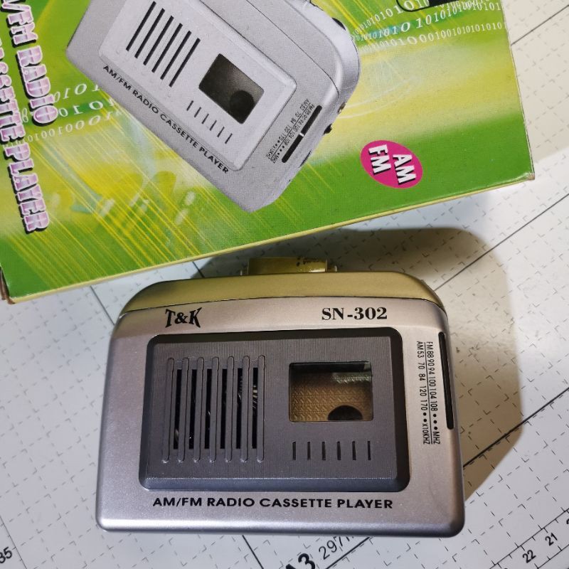 [SUSE] VINTAGE WALKMAN JADUL T&K 302 AM FM RADIO MINI CASSETTE PLAYER KASET STEREO SPEAKER