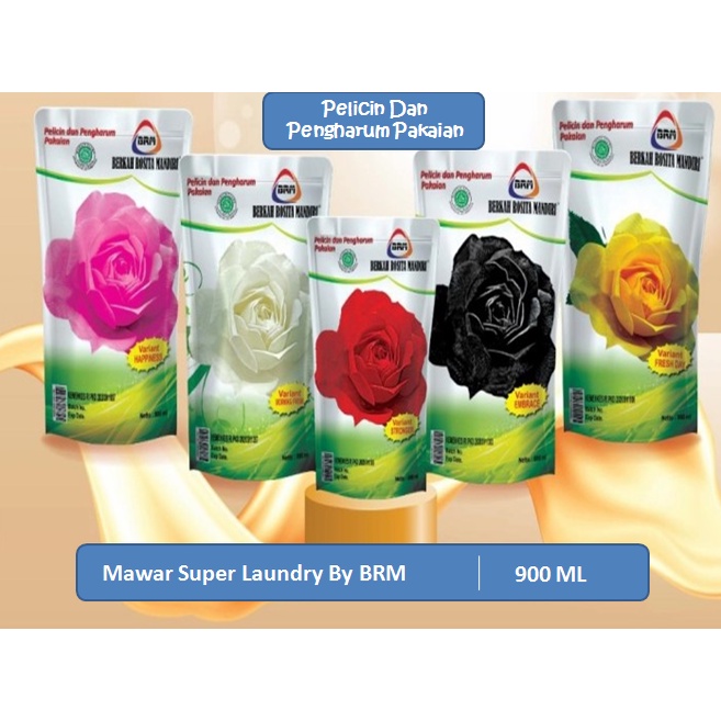[MSL BANDUNG] Pelicin Mawar Super Laundry REFILL 900ML Khusus gosend