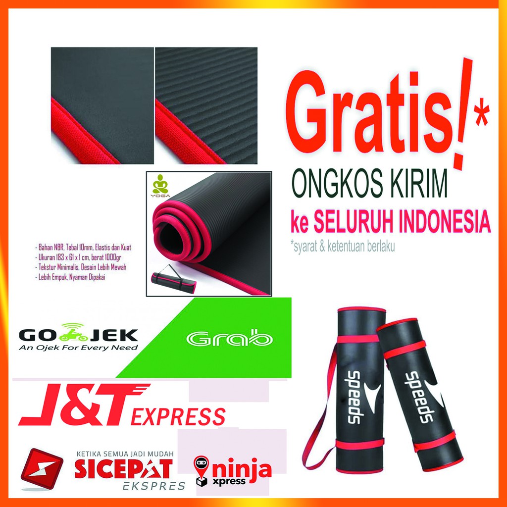 MATRAS YOGA 10MM SPEEDS / YOGA MAT PREMIUM SPEEDS / MATRAS OLAHRAGA / MATRAS YOGA ALAT FIT