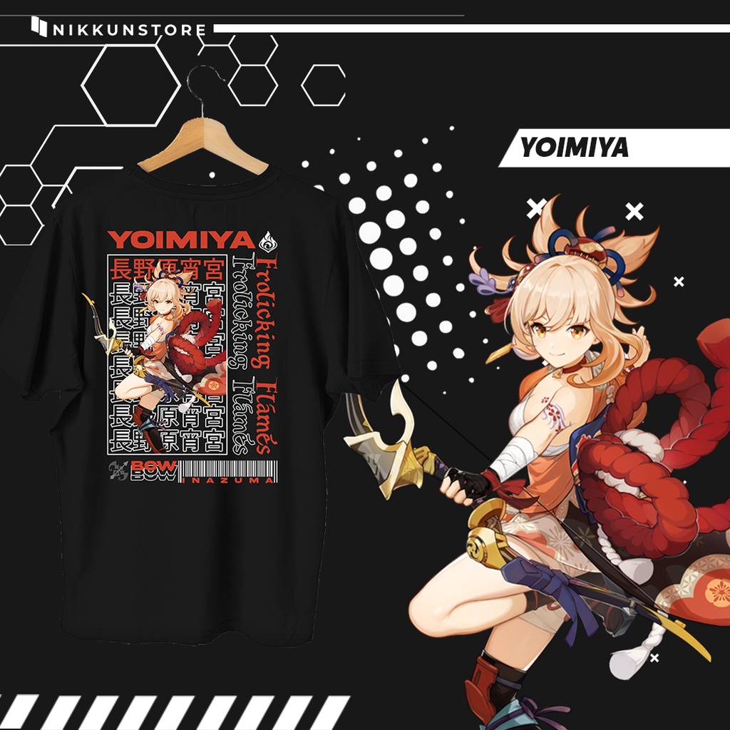 Kaos Baju Game Yoimiya Genshin Impact