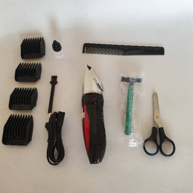 CUKUR RAMBUT SONAR CUKURAN SONAR CHARGE HAIR CLIPPER DENGAN PISAU KERAMIK SN-6011 KLIPER CAS