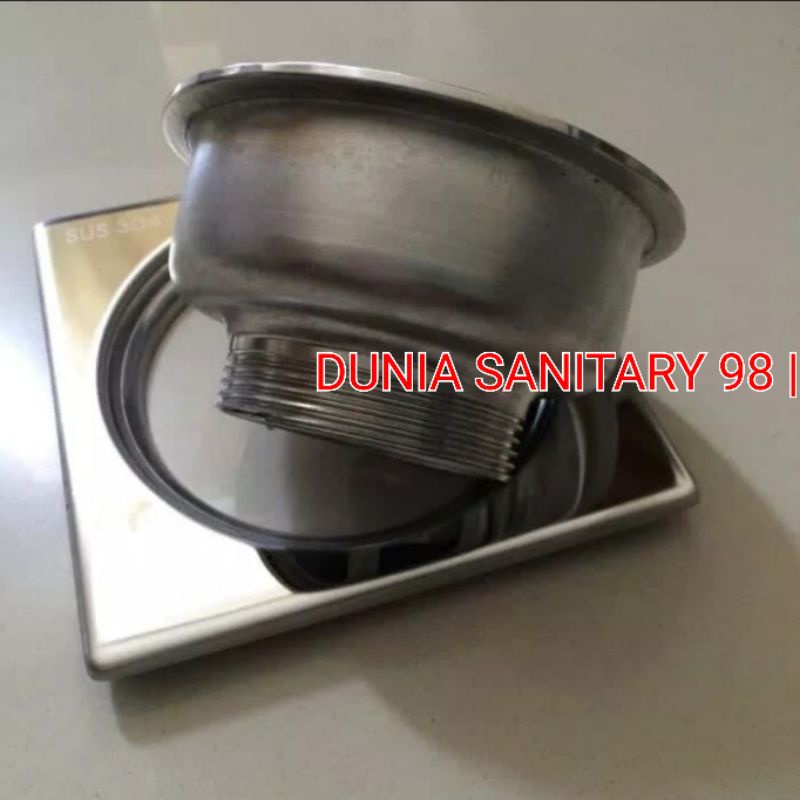 Floor Drain Kotak Full stainless SUS 304 Anti tikus Saringan Got