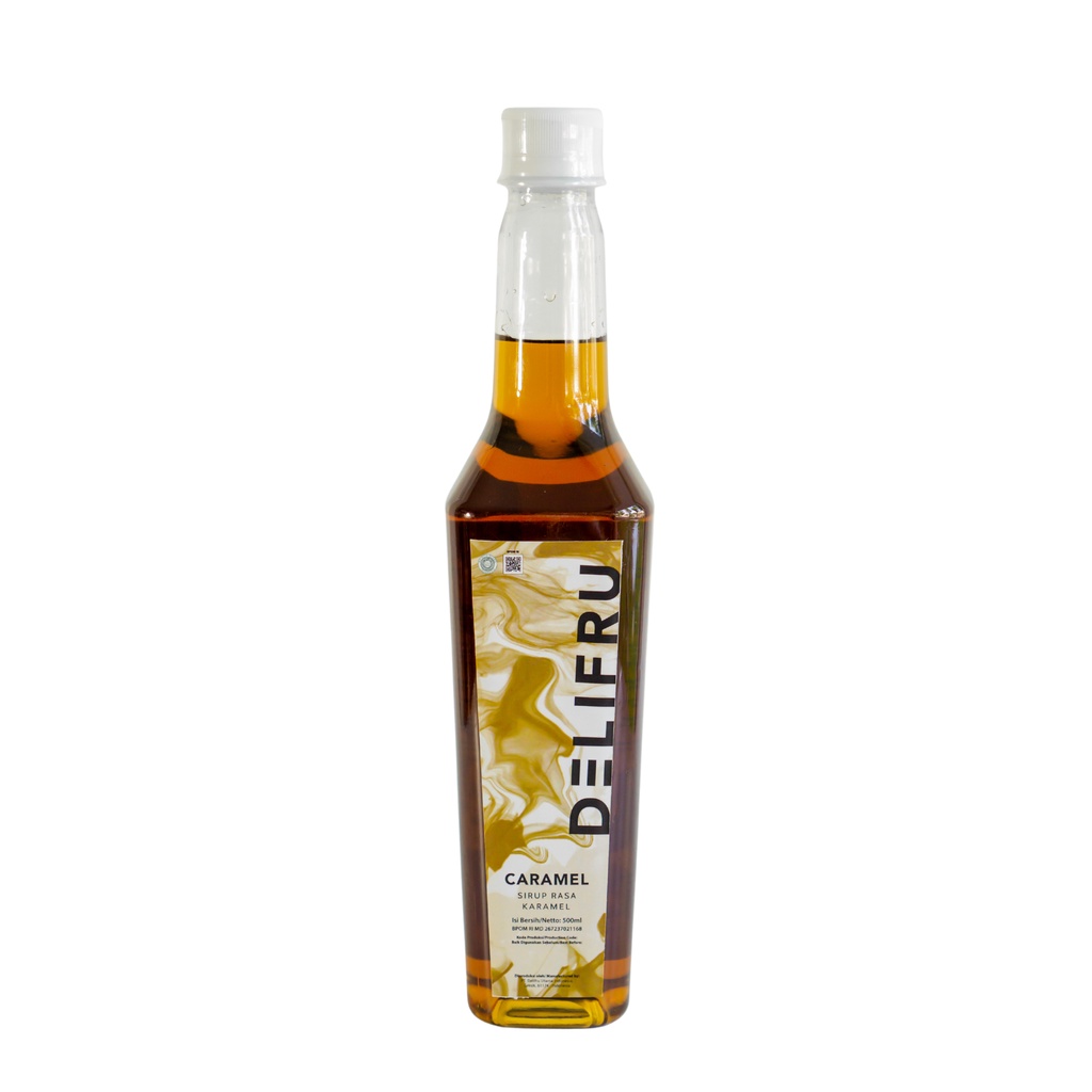 500mL Delifru Caramel Syrup - Sirup Delifru Rasa Karamel