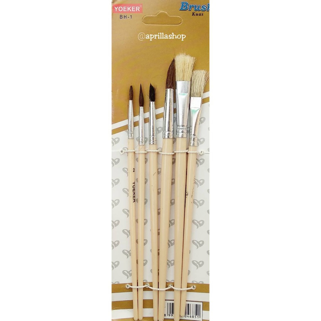 

Kuas Lukis Set Yoker BH-01 ( isi 6 kuas )