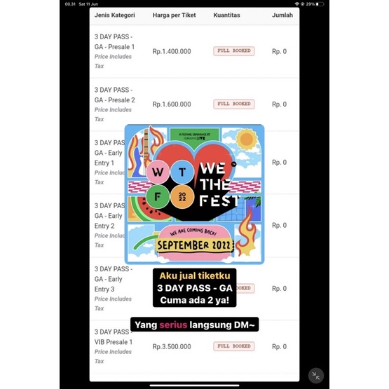 We The Fest 2022 (2 Tickets)