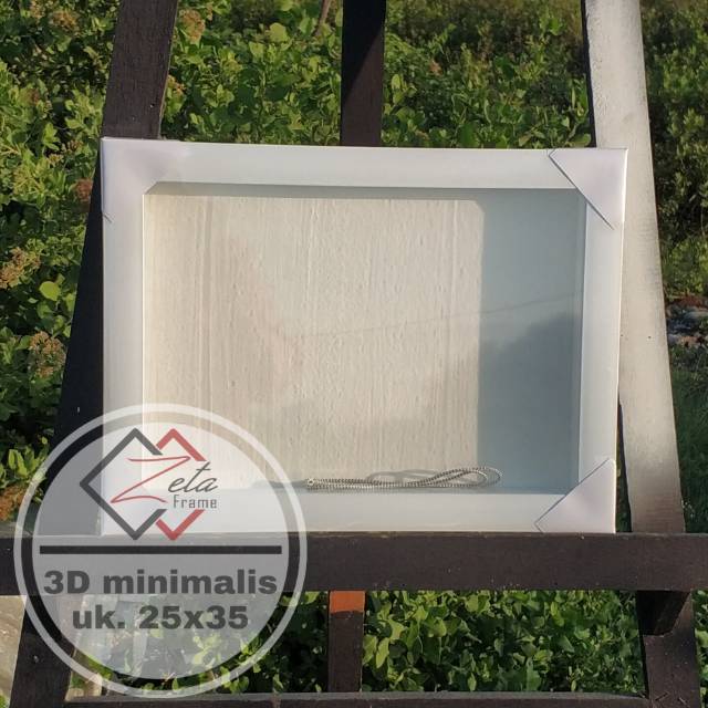 Tipe CO3 Putih - Pigura mahar minimalis uk. 25x35 - pigura 3D minimalis - pigura scrapframe
