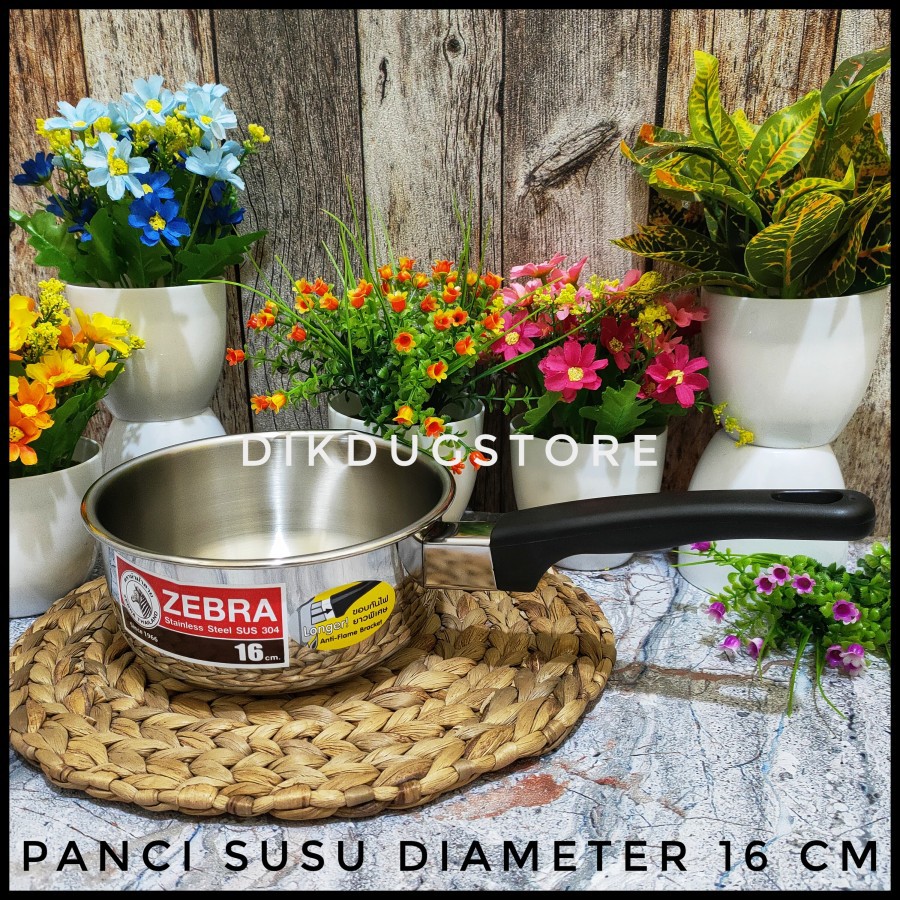Panci Susu - Panci Indomie - Sauce Pan Stainless 16 cm Original Zebra