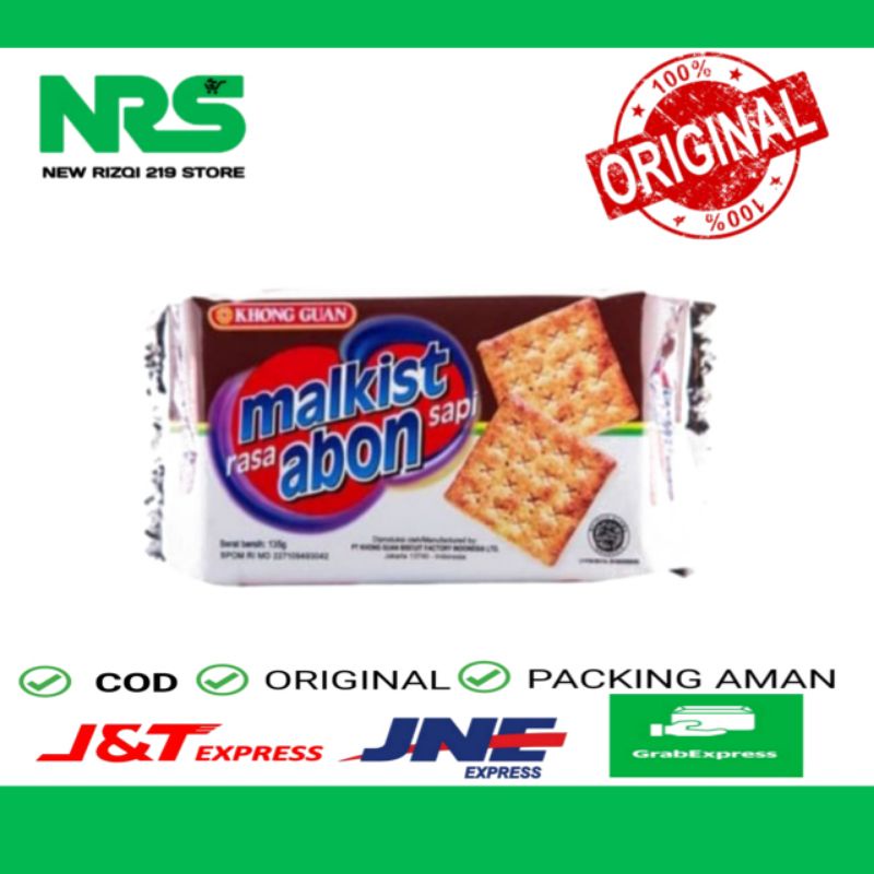 

Khong Guan Malkist Crackers Rasa Abon Sapi 135g - KhongGuan Malkist Abon Rasa Sapi