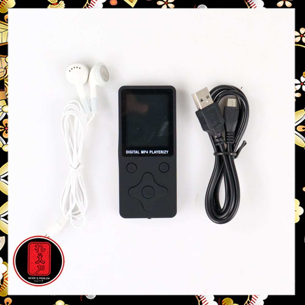 ZYZY MP4 Player Mini Mp3 Portable Music Player TF Card Slot - T1 - Black
