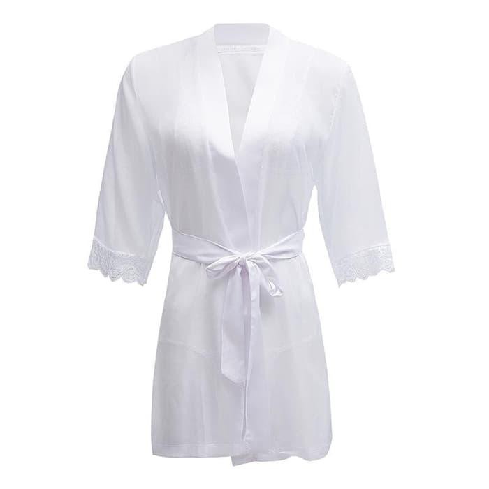 PAKAIAN DALAM Lingerie Baju Tidur Kimono Sleep Wear GString+Bra Sexy A127  Ungu MURAH TERBARU