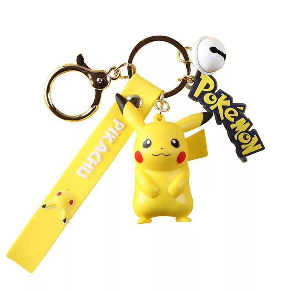 Gantungan Kunci Mobil Liontin Action Figure Anime Pikachu Psyduck Squirtle