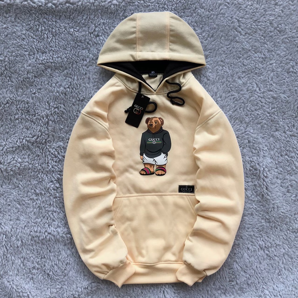Jaket Sweater Hoodie BEAR GUCCI 100% COTTON FLECEE Premium Quality