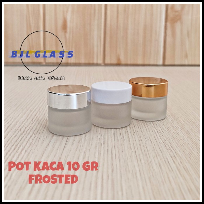 pot jar kaca 10gr / pot cream 10gr kaca frosted / pot wadah kosmetik