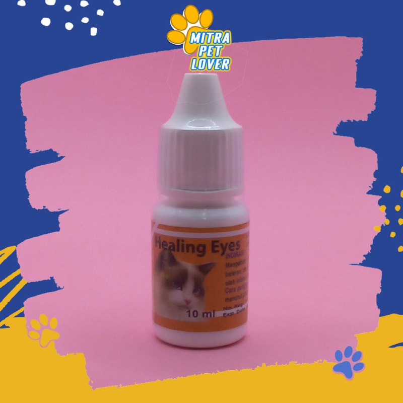 OBAT TETES MATA KUCING - HEALING EYES CAT DROP 10 ML ORIGINAL - MENYEMBUHKAN IRITASI MATA PADA KITTEN CAT DOG AMPUH AMAN PET ANIMAL HEALTHCARE AND VETERINARY TAMASINDO OBAT PERAWATAN KESEHATAN DAN VITAMIN TERNAK HEWAN BINATANG PELIHARAAN MITRAPETLOVER