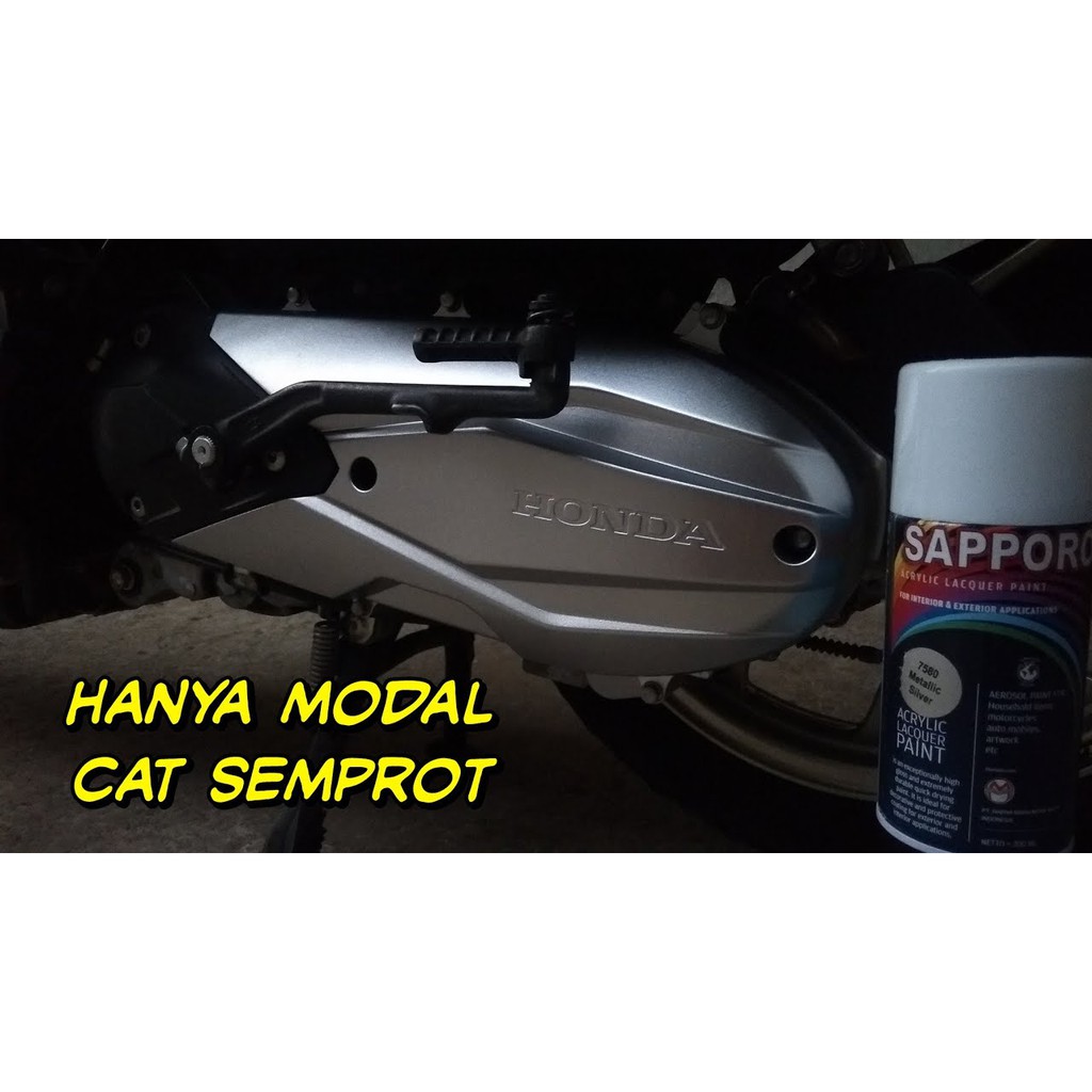 CAT SEMPROT SAPPORO SPRAY PAINT 7580 METALLIC SILVER 300ML / AEROSOL SPRAY / PYLOX / SILVER METALIK