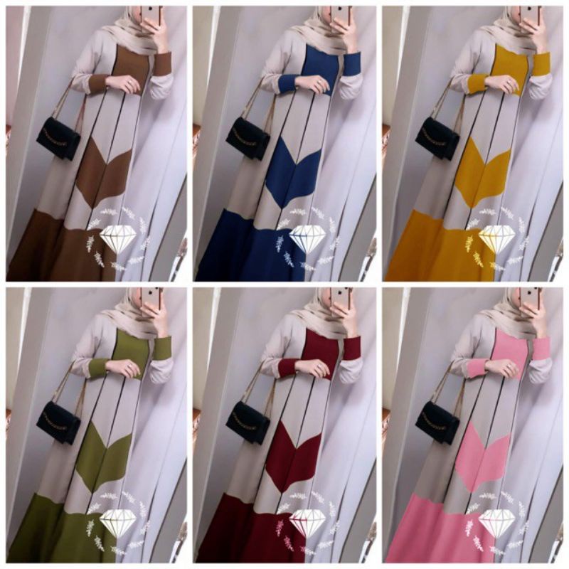 Shiraa maxi pakaian muslim dress wanita