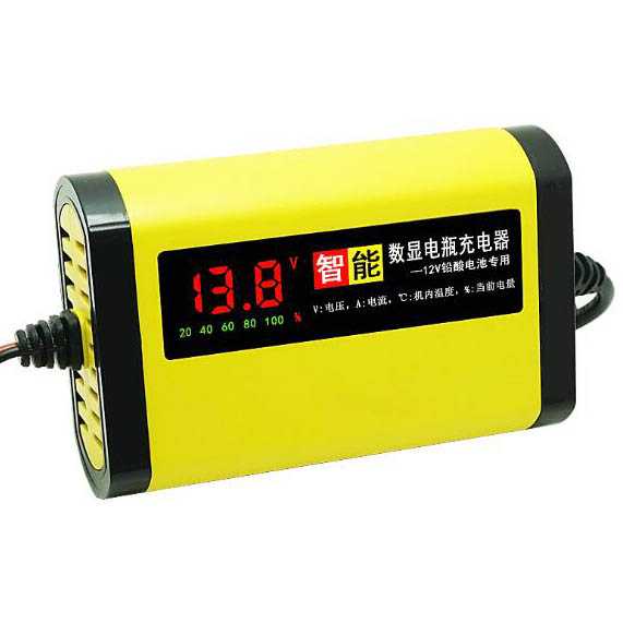 Taffware Charger Baterai Aki Mobil Motor LCD Display 12V 2A - C1202-6-Kuning